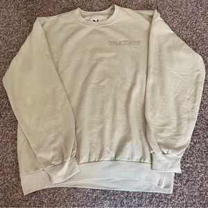 Playboy Tan Oversized Hoodie Crewneck Size XL